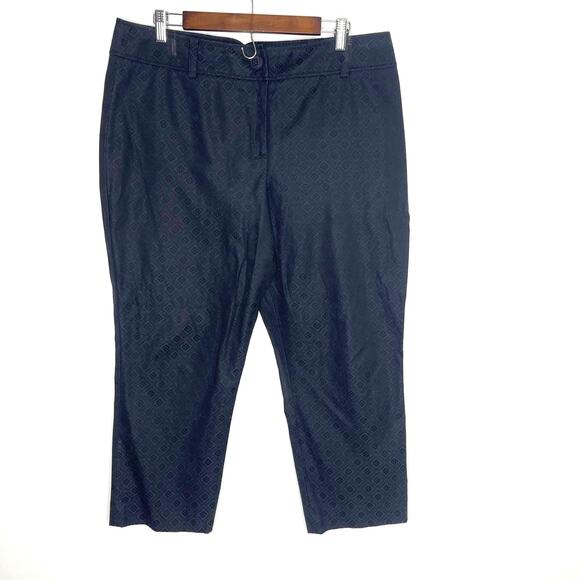 Ann Taylor women's 14 dress pants trousers slacks black MARGO capris cropped - Picture 1 of 13